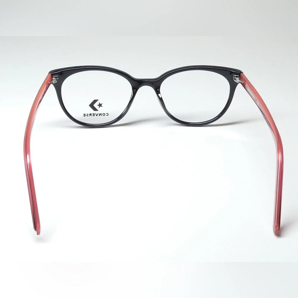 Converse Girls Readers Glasses in Black with Red Accent.  Size: 48-17-135
